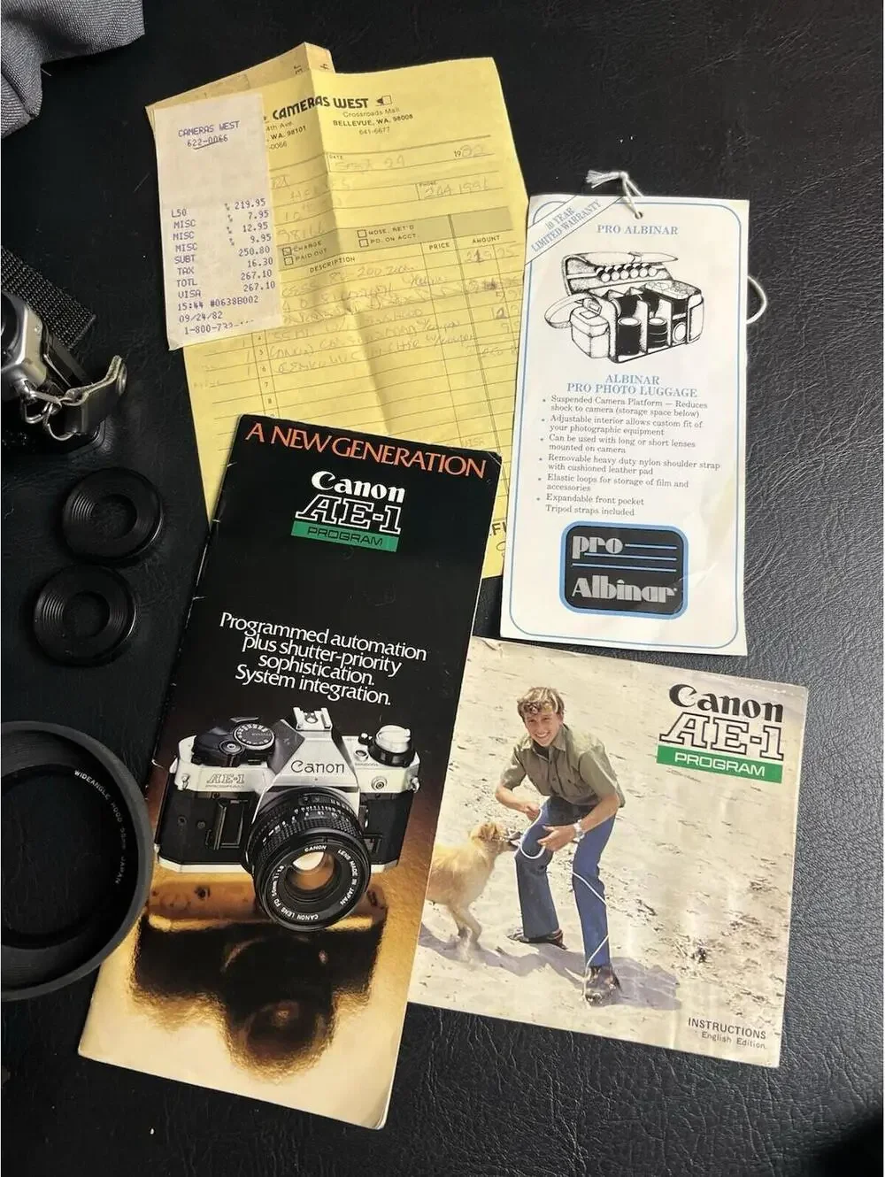 Canon AE-1 Program 35mm SLR Film Camera with Access Telescopic 35-70mm READ